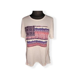 Christopher & Banks embellished flag design tee
